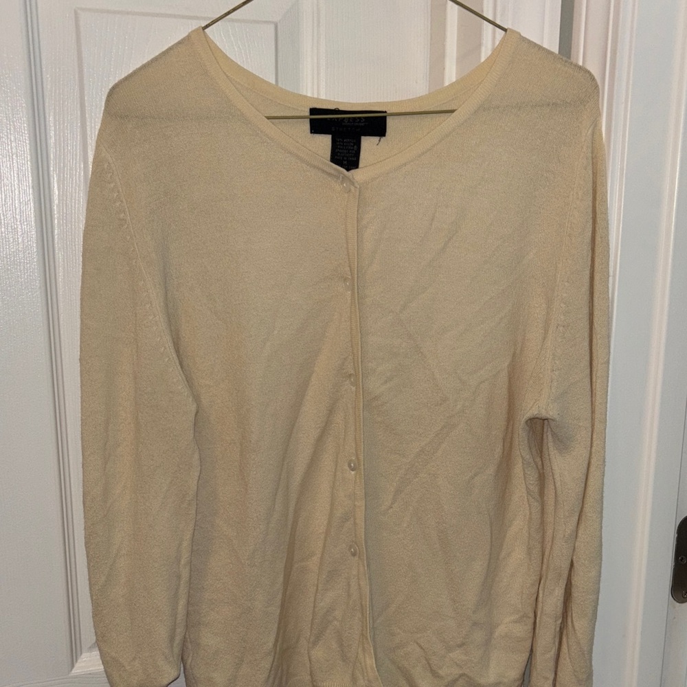 🎈4/$20 Express Women's Cream Cardigan Sweater
